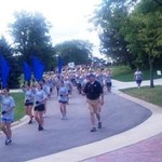 Director John Martin with the marching band